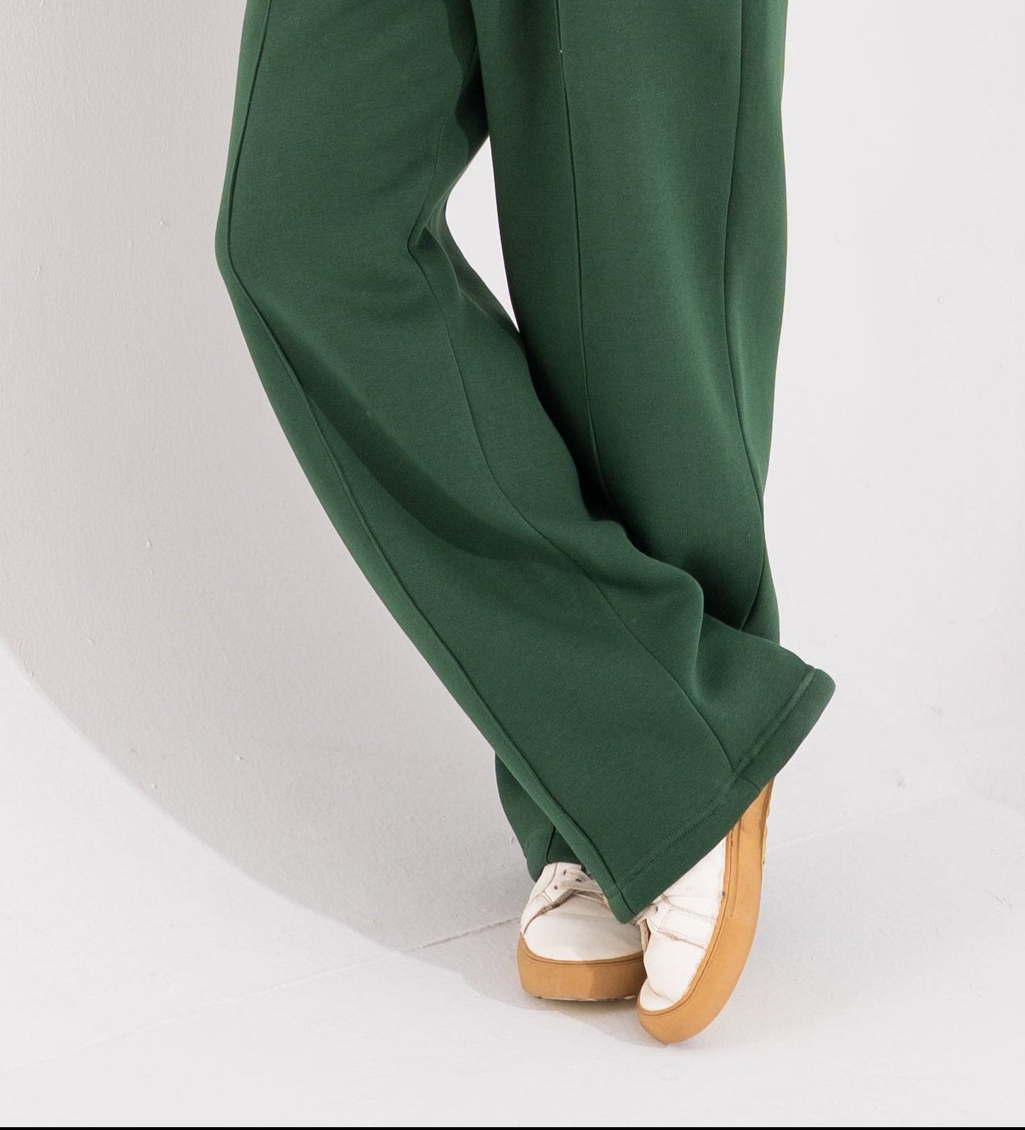 Summer Wide-Leg Sweatpants - Green
