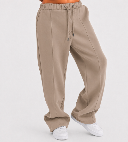 Summer Wide-Leg Sweatpants - Mocha