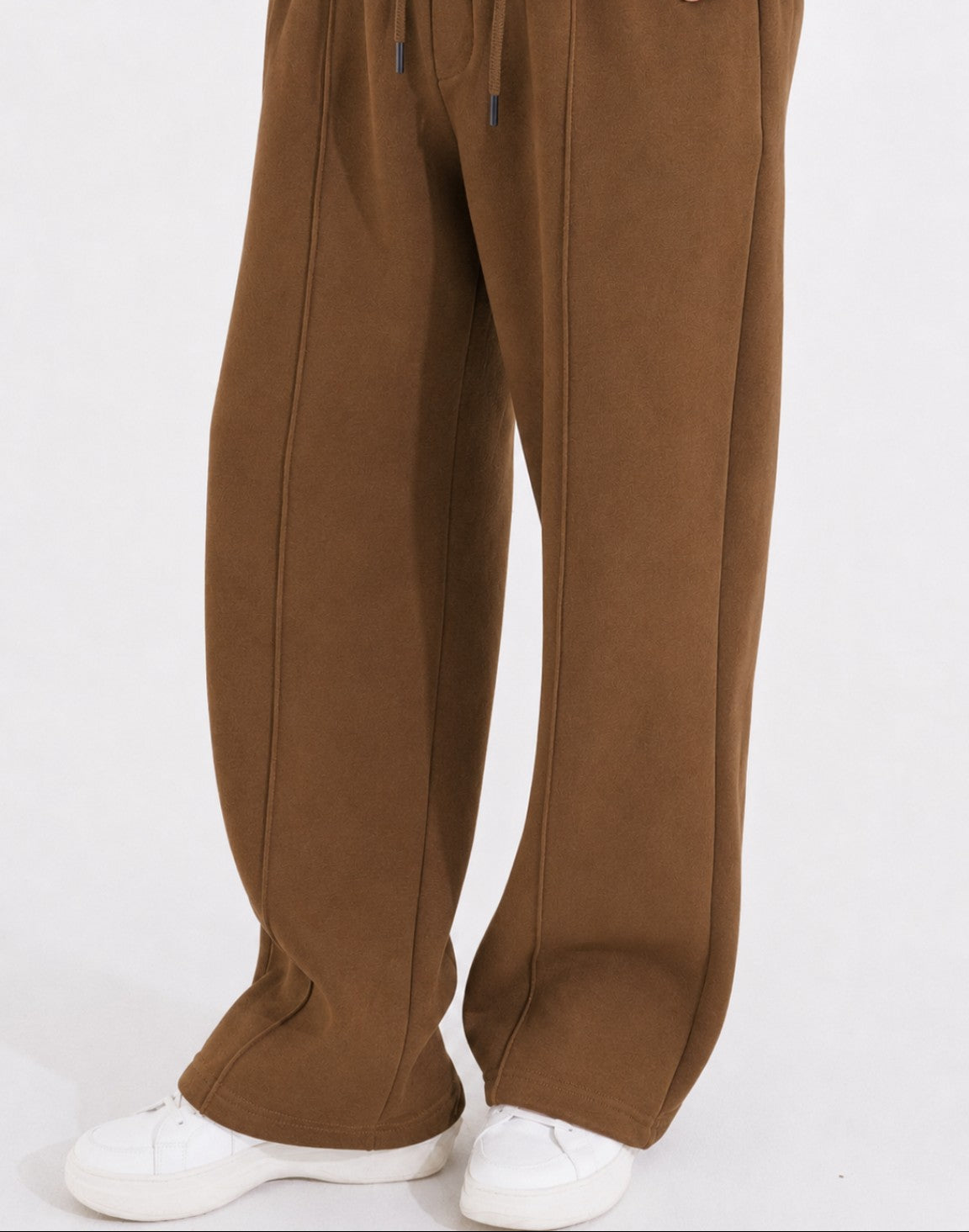 Summer Wide-Leg Sweatpants - Brown