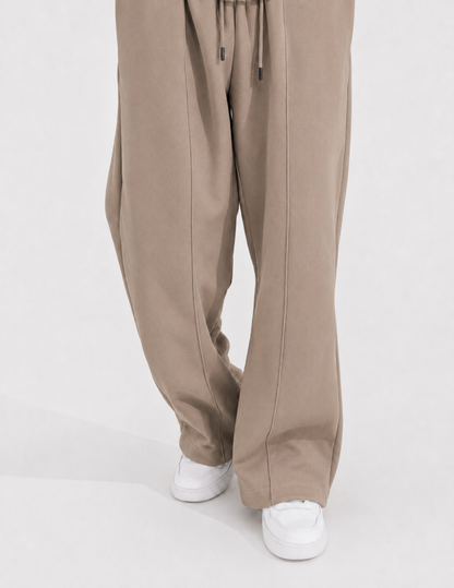 Summer Wide-Leg Sweatpants - Mocha