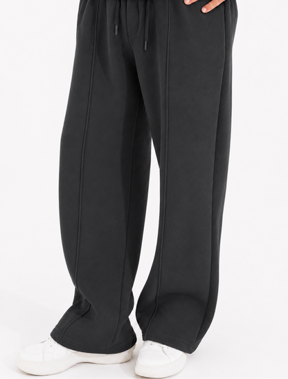 Summer Wide-Leg Sweatpants - Gray
