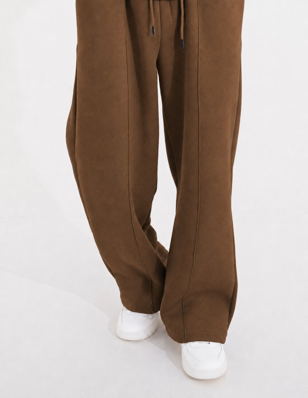 Summer Wide-Leg Sweatpants - Brown