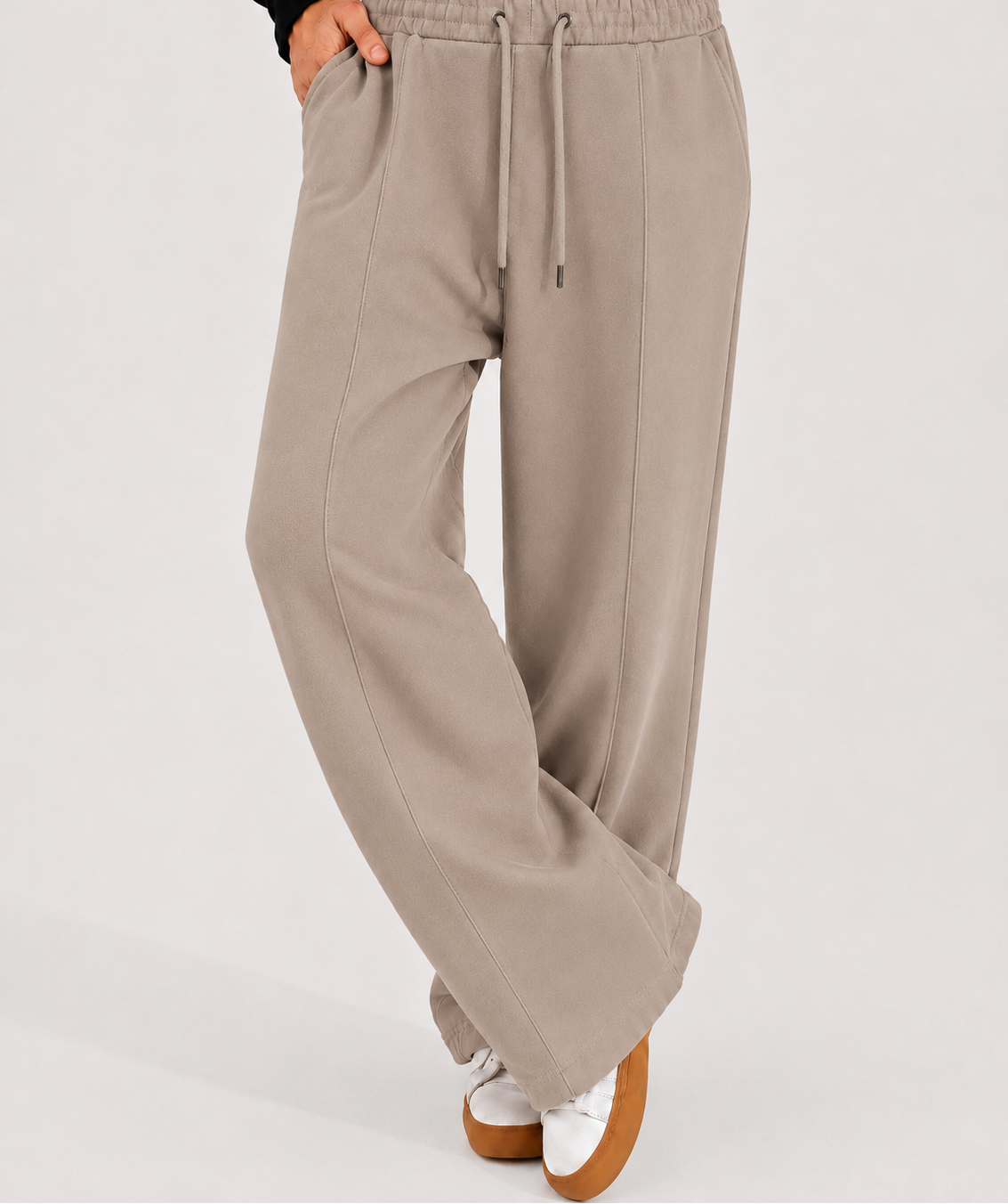 Summer Wide-Leg Sweatpants - Mocha