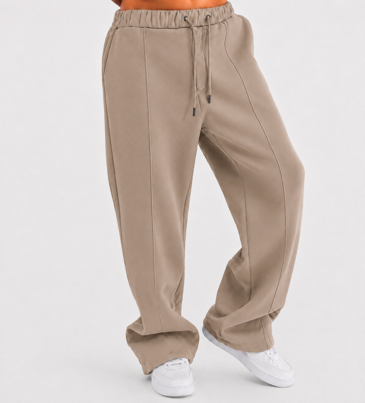Summer Wide-Leg Sweatpants - Mocha