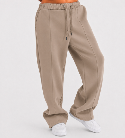 Summer Wide-Leg Sweatpants - Mocha