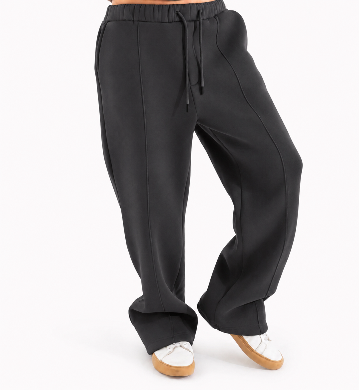 Summer Wide-Leg Sweatpants - Gray