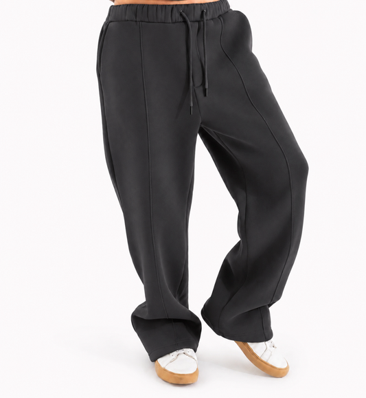 Summer Wide-Leg Sweatpants - Gray