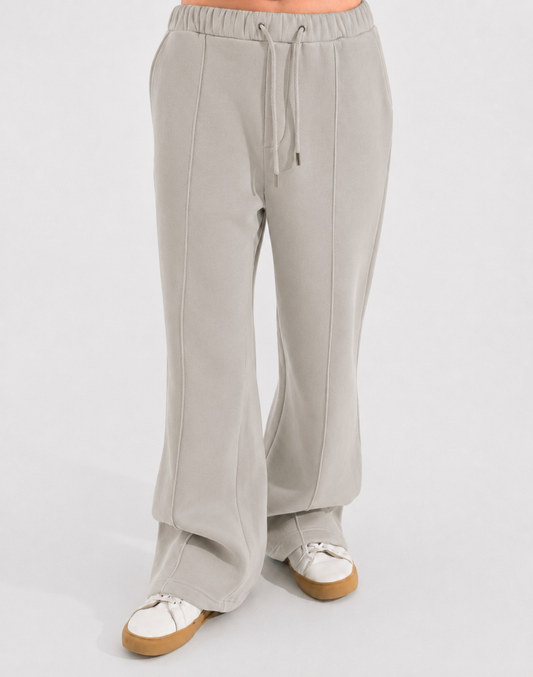 Summer Wide-Leg Sweatpants - Silver
