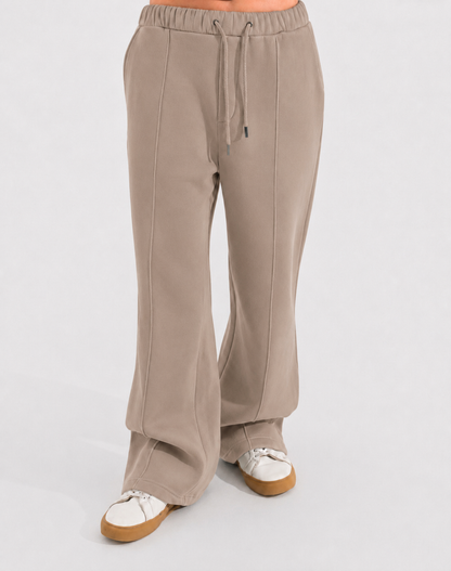 Summer Wide-Leg Sweatpants - Mocha