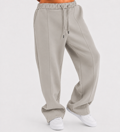 Summer Wide-Leg Sweatpants - Silver